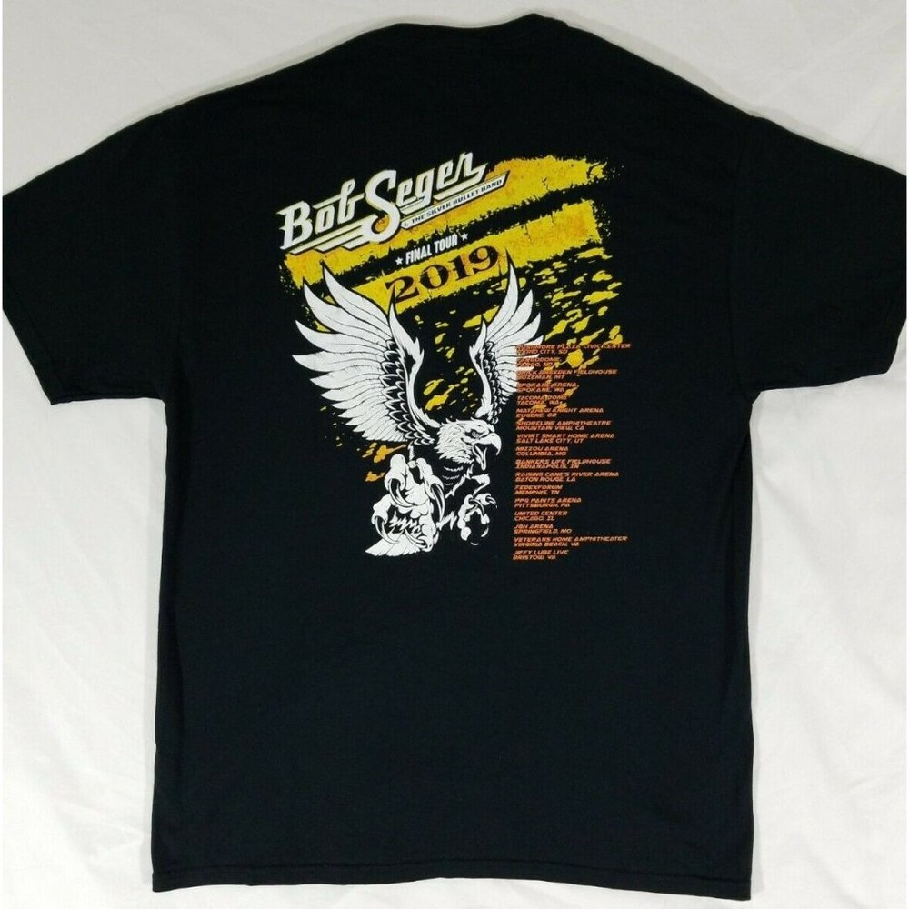 Bob Seger & Silver Bullet Band 2019 Travelin Man The Final Tour Concert Shirt M - Picture 4 of 5